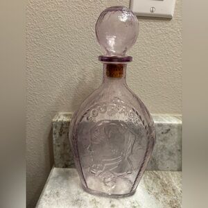 VINTAGE MCM 'Courage' Lord Calvert Glass Whiskey Decanter Early Americana 1961